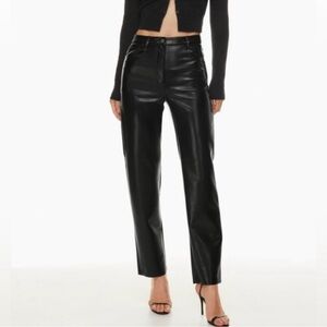 NWOT Wilfred Melina Faux Black Leather Pants- size 0